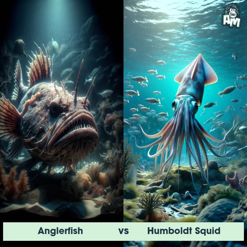 Anglerfish vs Humboldt Squid - Animal Matchup