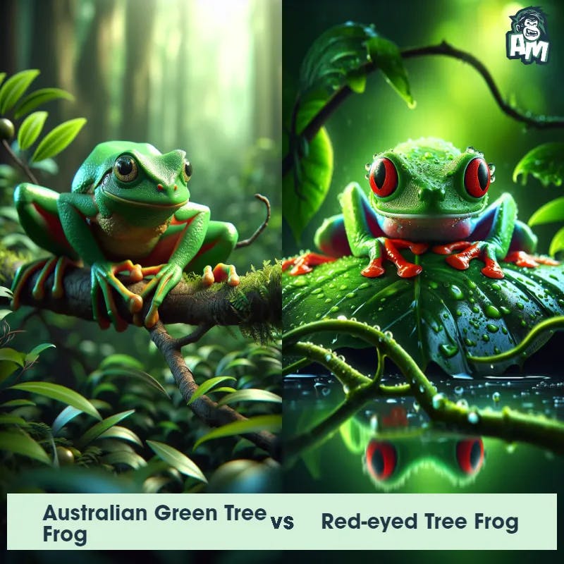 Australian Green Tree Frog vs Red-Eyed Tree Frog - Animal Matchup