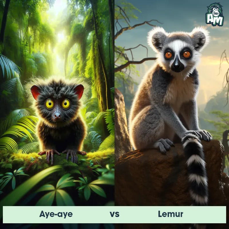 Aye-Aye vs Lemur - Animal Matchup