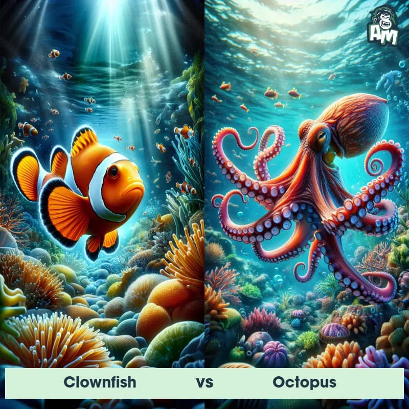 Clownfish vs Octopus - Animal Matchup