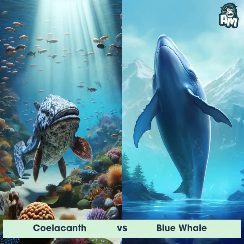 Coelacanth vs Blue Whale - Animal Matchup