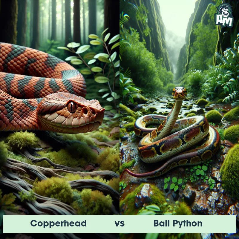 Copperhead vs Ball Python - Animal Matchup