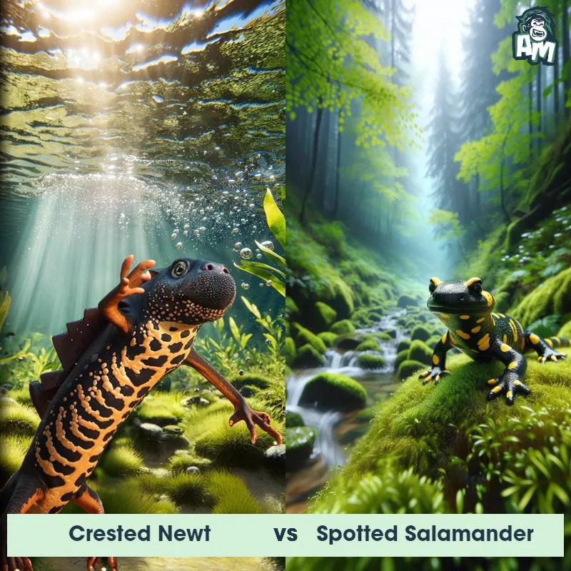 Crested Newt vs Spotted Salamander - Animal Matchup