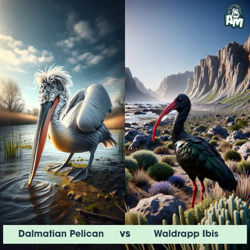 Dalmatian Pelican vs Waldrapp Ibis - Animal Matchup