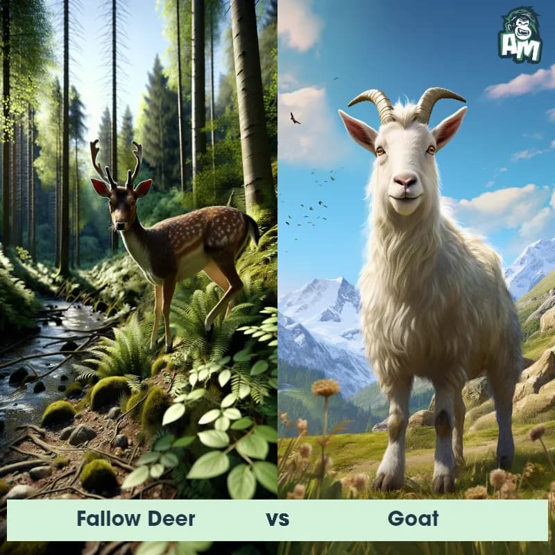 Fallow Deer vs Goat - Animal Matchup