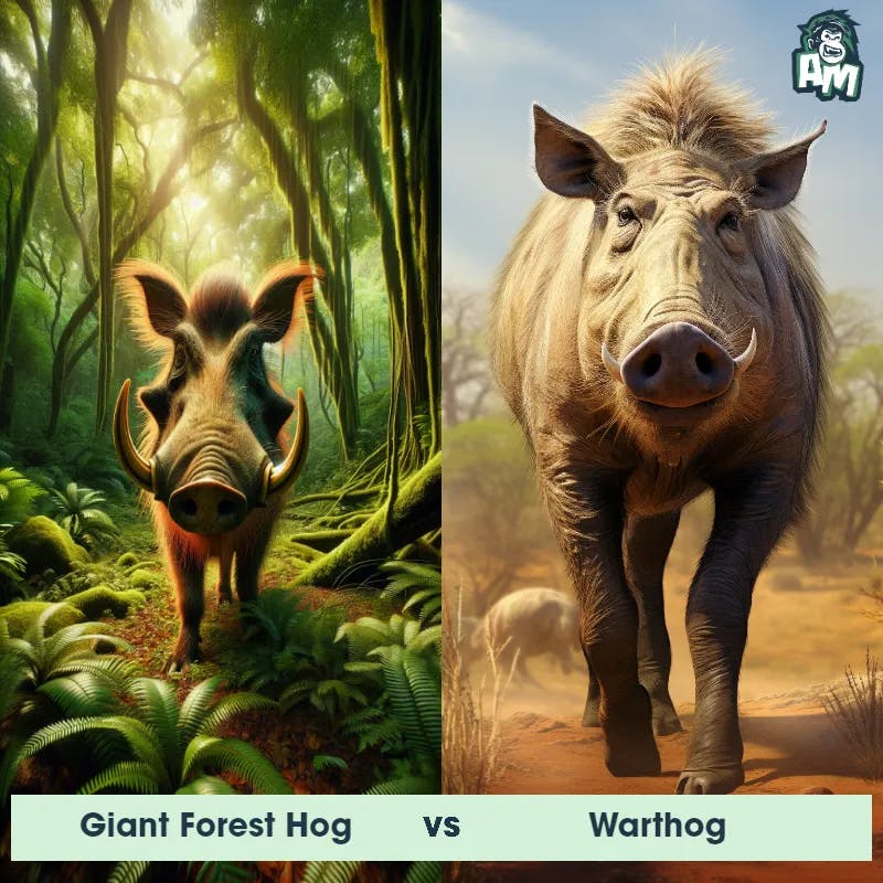 Giant Forest Hog vs Warthog - Animal Matchup