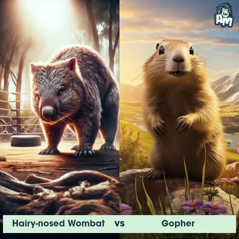 Hairy-Nosed Wombat vs Gopher - Animal Matchup