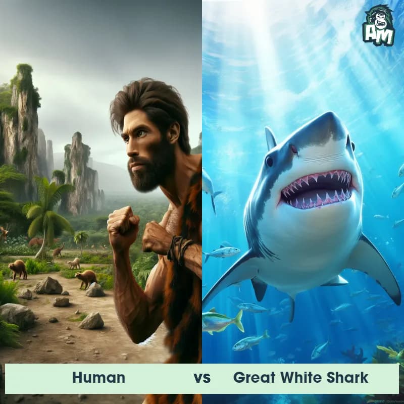 Human vs Great White Shark - Animal Matchup