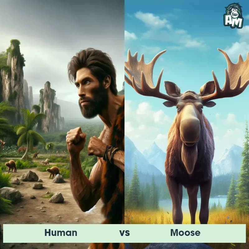 Human vs Moose - Animal Matchup