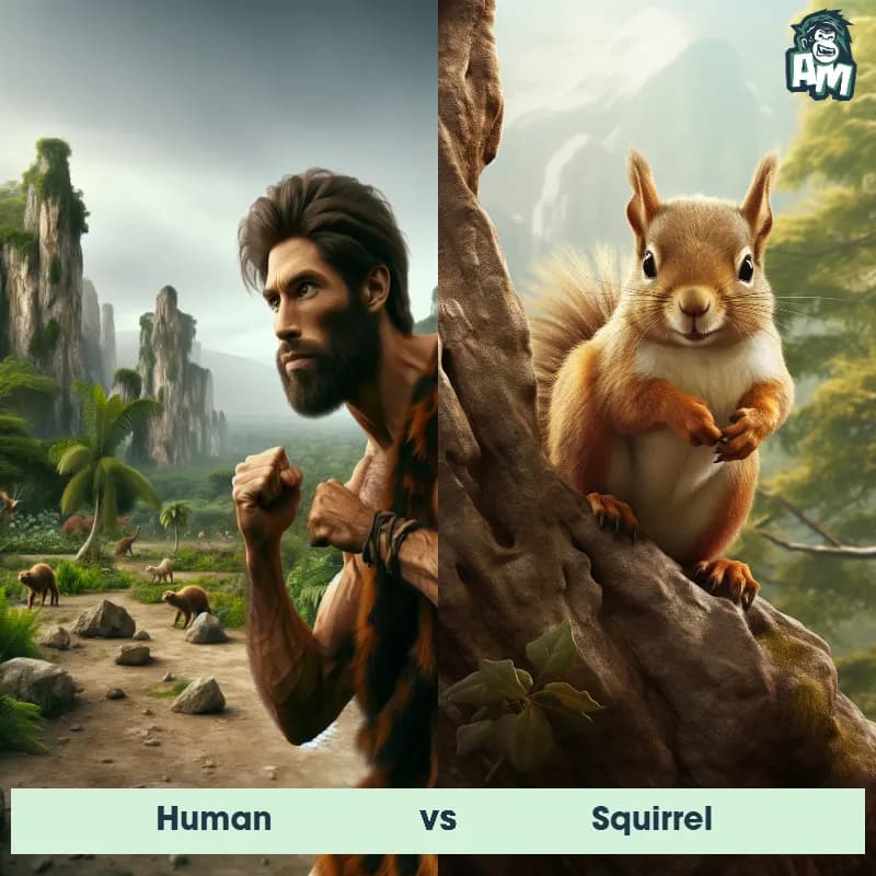 Human vs Squirrel - Animal Matchup