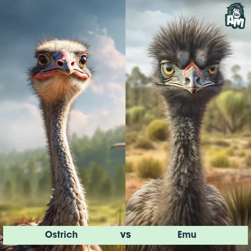 Ostrich vs Emu - Animal Matchup