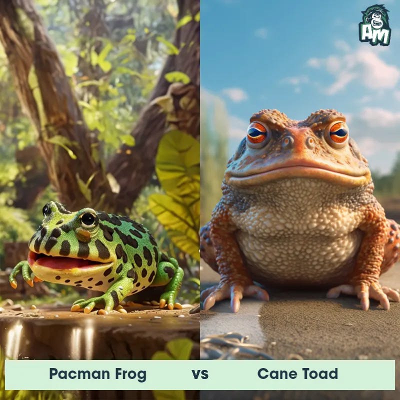 Pacman Frog vs Cane Toad - Animal Matchup