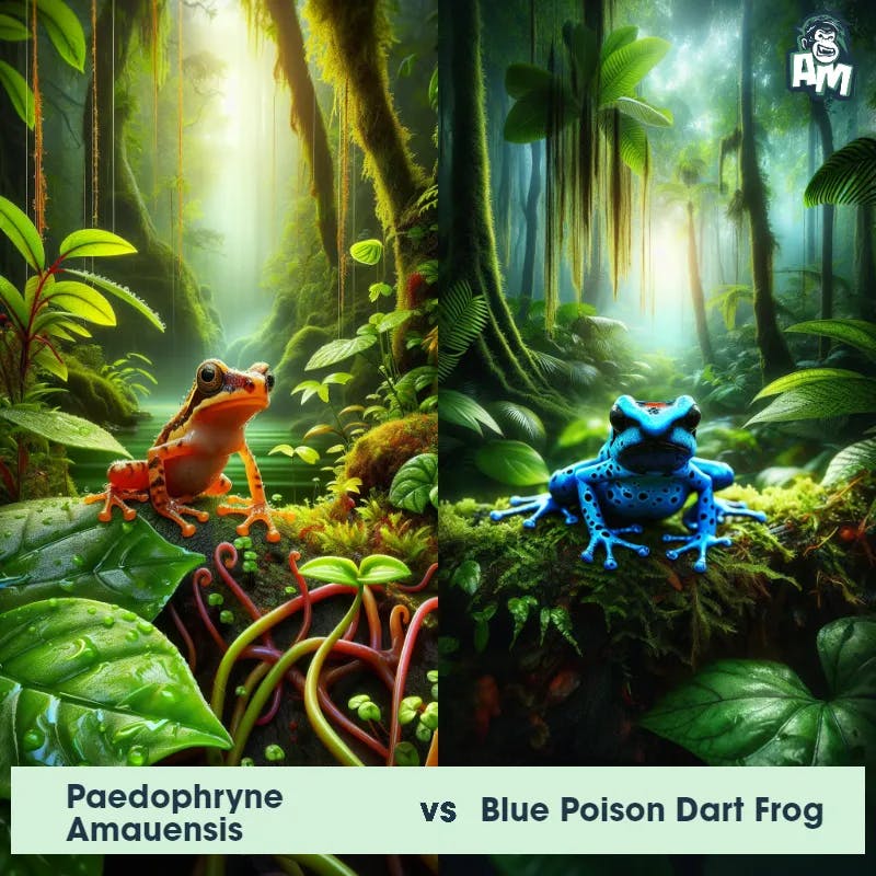 Paedophryne Amauensis vs Blue Poison Dart Frog - Animal Matchup