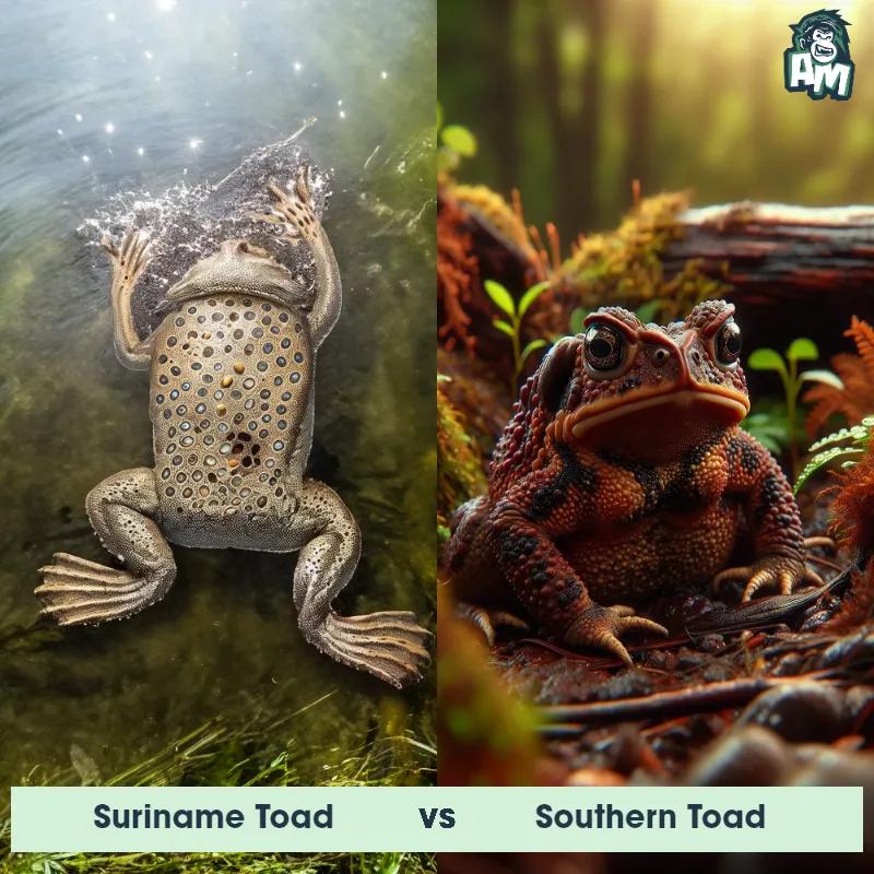 Suriname Toad vs Southern Toad - Animal Matchup