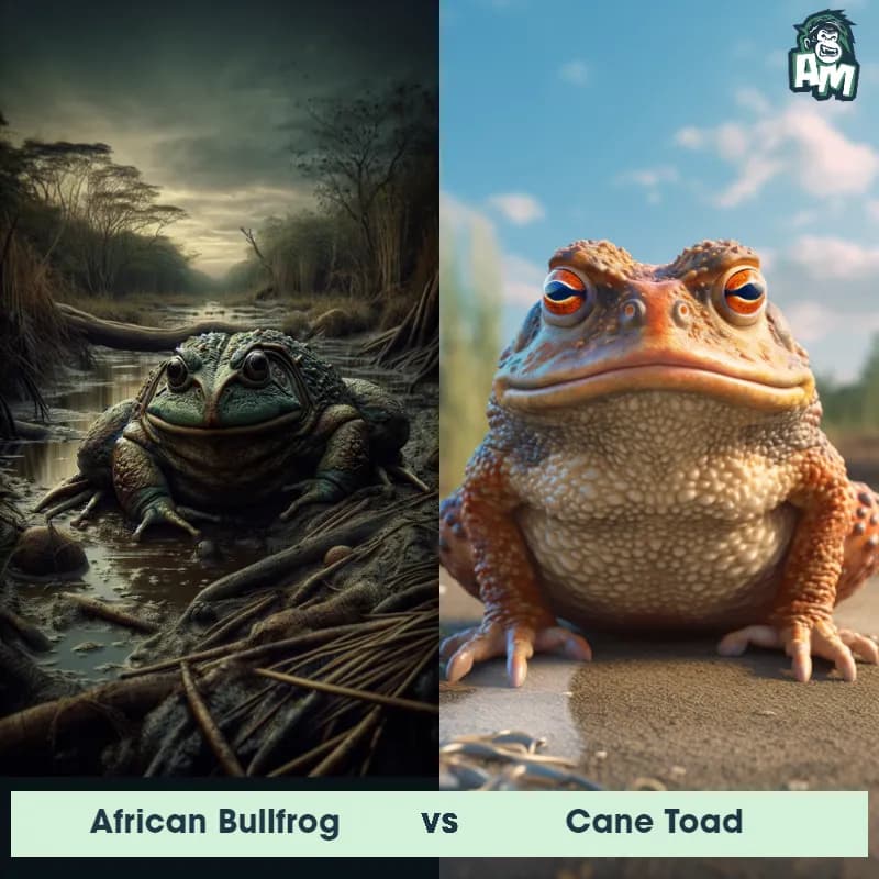 African Bullfrog vs Cane Toad - Animal Matchup African Bullfrog vs Cane Toad - Animal Matchup