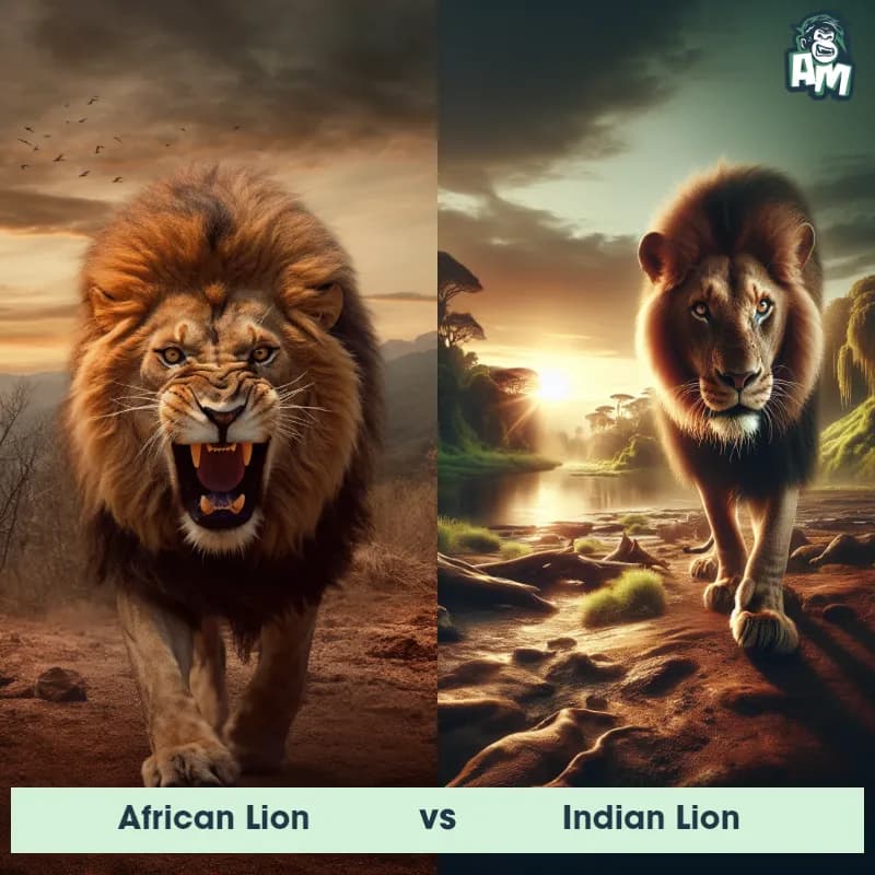 African Lion vs Indian Lion - Animal Matchup African Lion vs Indian Lion - Animal Matchup