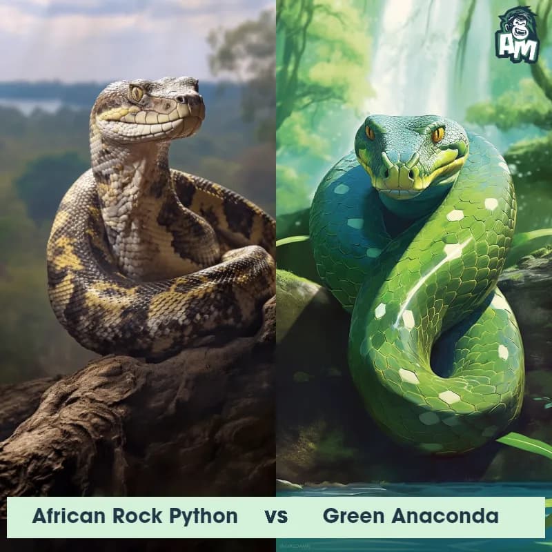 African Rock Python vs Green Anaconda - Animal Matchup African Rock Python vs Green Anaconda - Animal Matchup