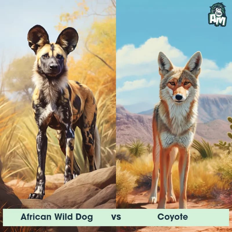 African Wild Dog vs Coyote - Animal Matchup African Wild Dog vs Coyote - Animal Matchup