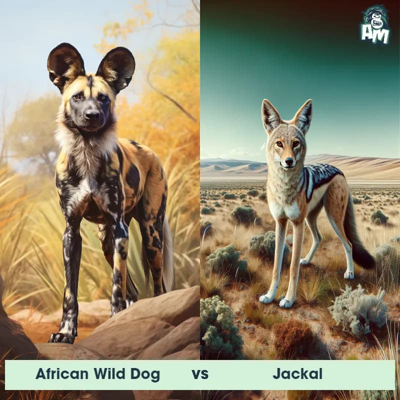 African Wild Dog vs Jackal - Animal Matchup African Wild Dog vs Jackal - Animal Matchup