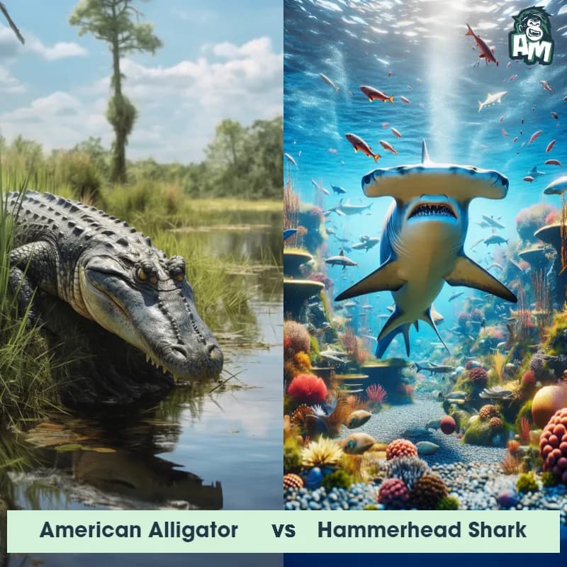 American Alligator vs Hammerhead Shark - Animal Matchup American Alligator vs Hammerhead Shark - Animal Matchup