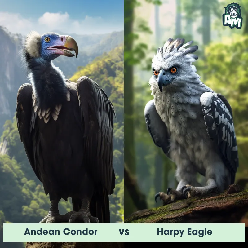 Andean Condor vs Harpy Eagle - Animal Matchup Andean Condor vs Harpy Eagle - Animal Matchup