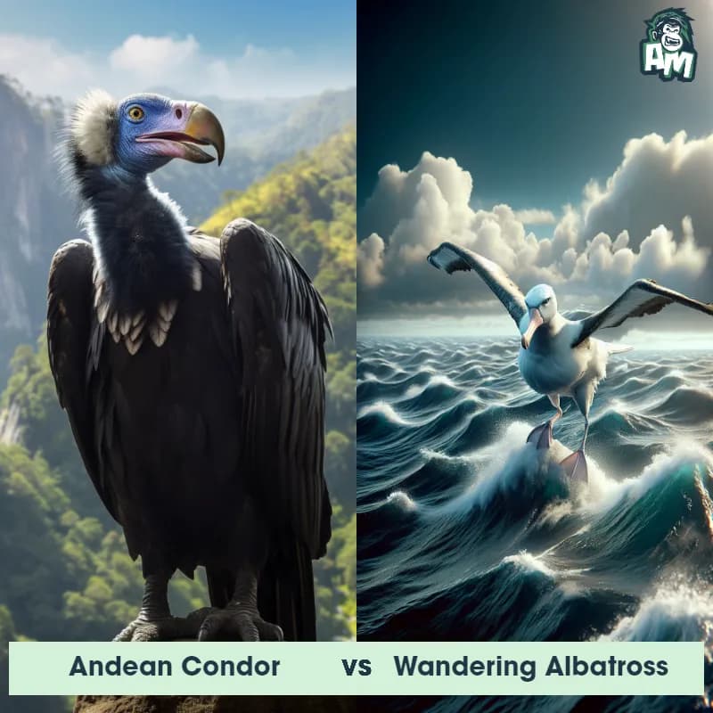 Andean Condor vs Wandering Albatross - Animal Matchup Andean Condor vs Wandering Albatross - Animal Matchup