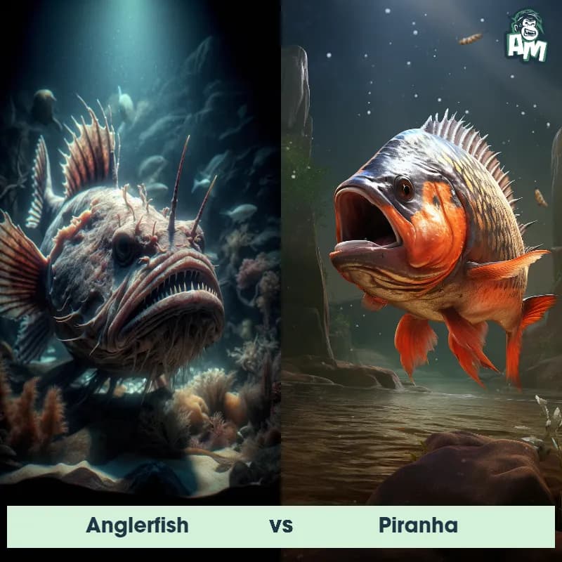Anglerfish vs Piranha - Animal Matchup Anglerfish vs Piranha - Animal Matchup