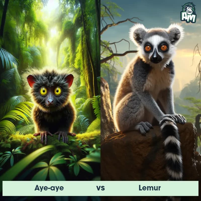 Aye-Aye vs Lemur - Animal Matchup Aye-Aye vs Lemur - Animal Matchup