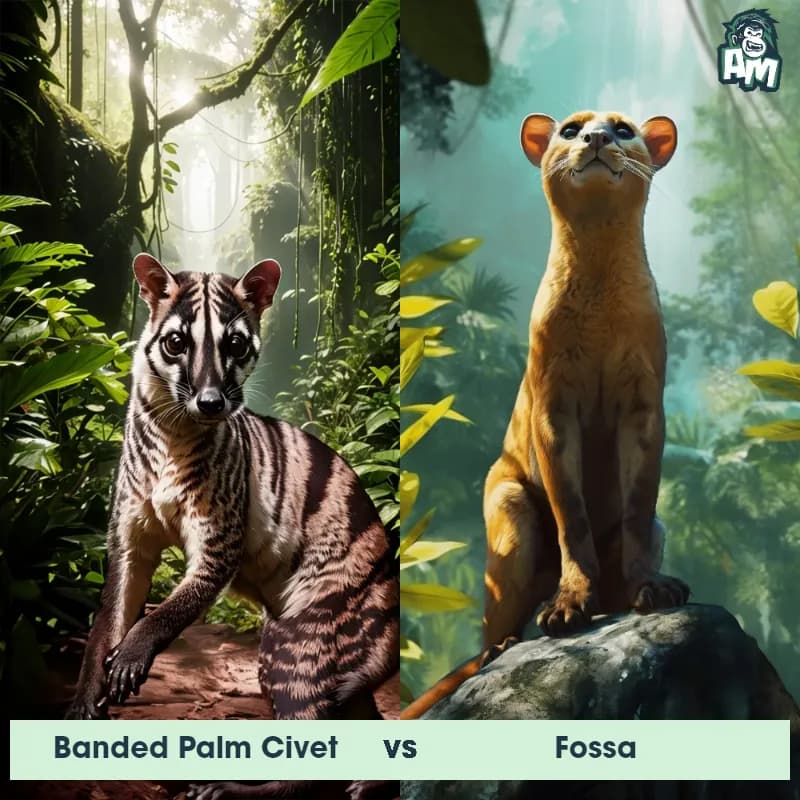 Banded Palm Civet vs Fossa - Animal Matchup Banded Palm Civet vs Fossa - Animal Matchup