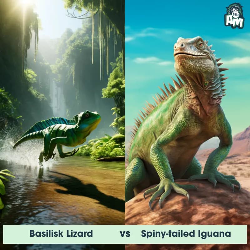 Basilisk Lizard vs Spiny-Tailed Iguana - Animal Matchup Basilisk Lizard vs Spiny-Tailed Iguana - Animal Matchup