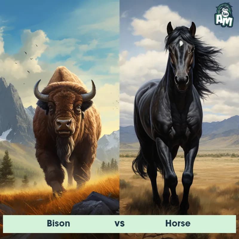 Bison vs Horse - Animal Matchup Bison vs Horse - Animal Matchup