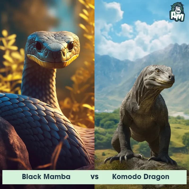 Black Mamba vs Komodo Dragon - Animal Matchup Black Mamba vs Komodo Dragon - Animal Matchup