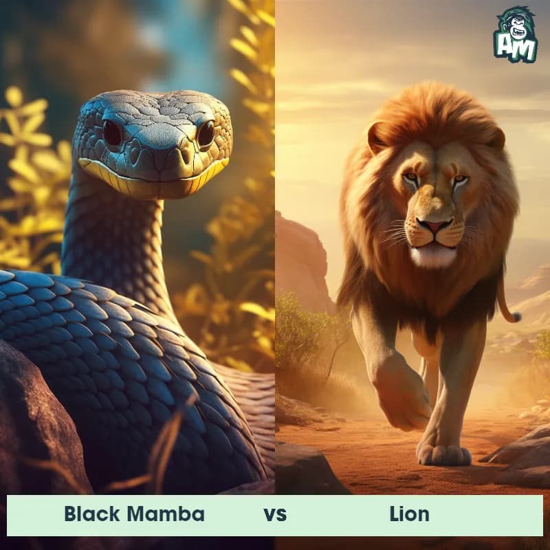 Black Mamba vs Lion - Animal Matchup Black Mamba vs Lion - Animal Matchup