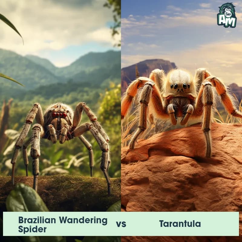 Brazilian Wandering Spider vs Tarantula - Animal Matchup Brazilian Wandering Spider vs Tarantula - Animal Matchup