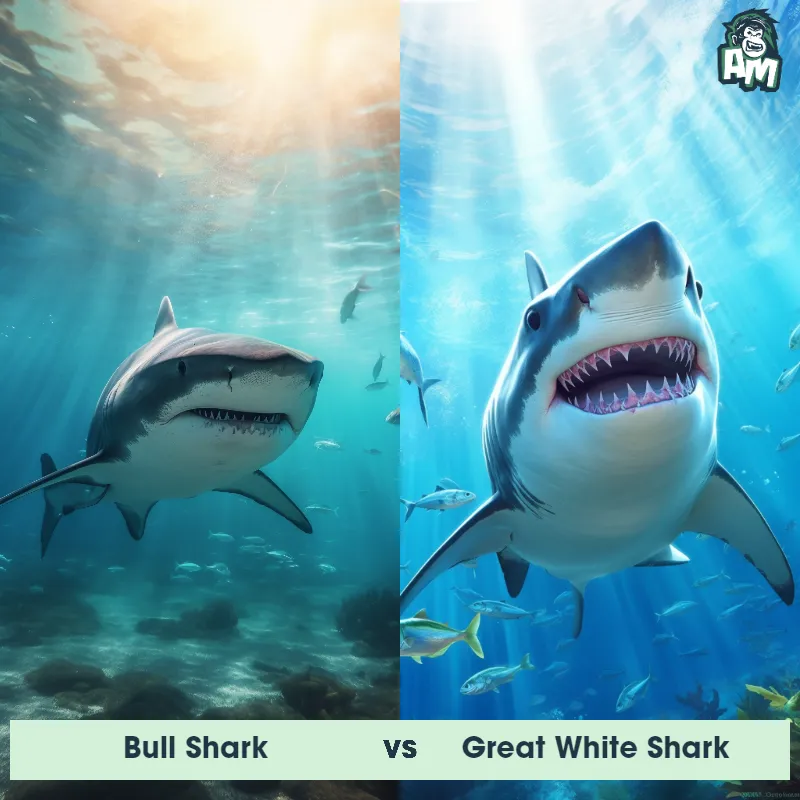 Bull Shark vs Great White Shark - Animal Matchup Bull Shark vs Great White Shark - Animal Matchup