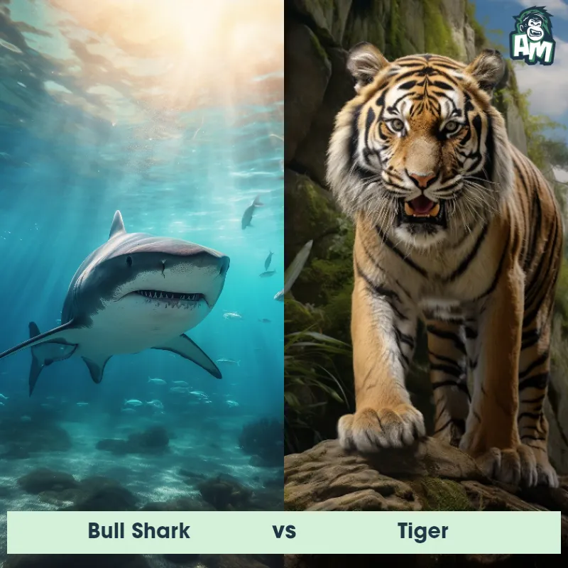Bull Shark vs Tiger - Animal Matchup Bull Shark vs Tiger - Animal Matchup