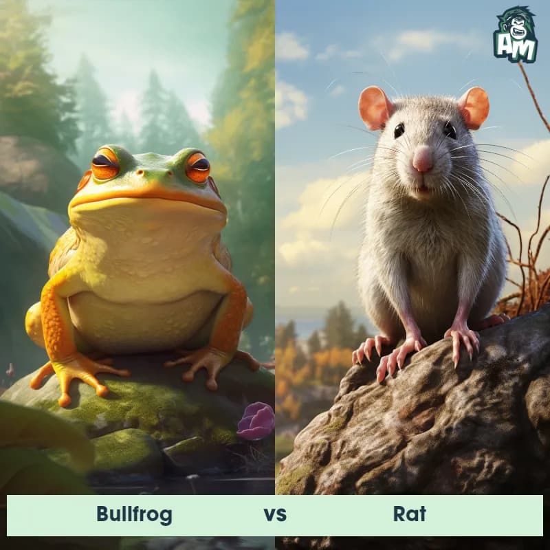 Bullfrog vs Rat - Animal Matchup Bullfrog vs Rat - Animal Matchup