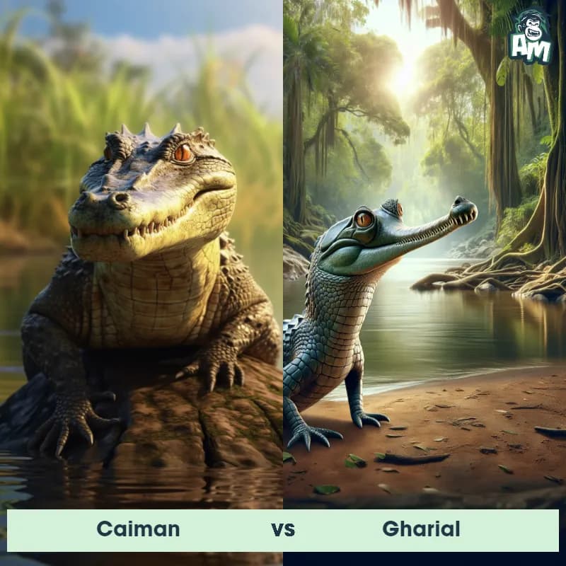Caiman vs Gharial - Animal Matchup Caiman vs Gharial - Animal Matchup