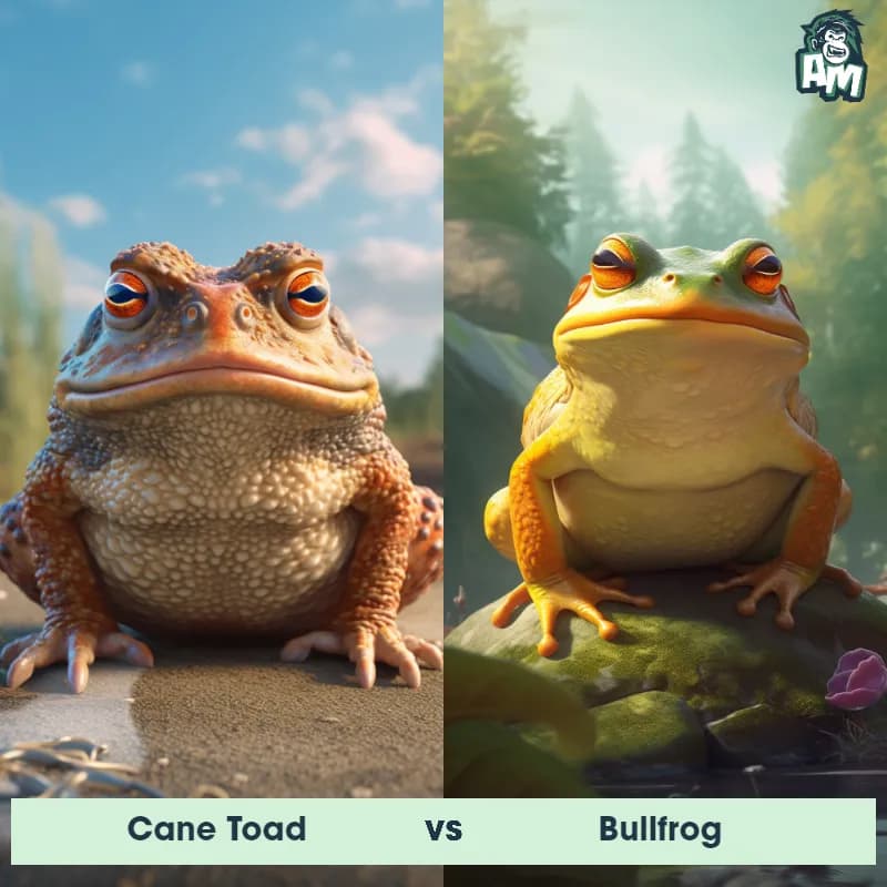 Cane Toad vs Bullfrog - Animal Matchup Cane Toad vs Bullfrog - Animal Matchup