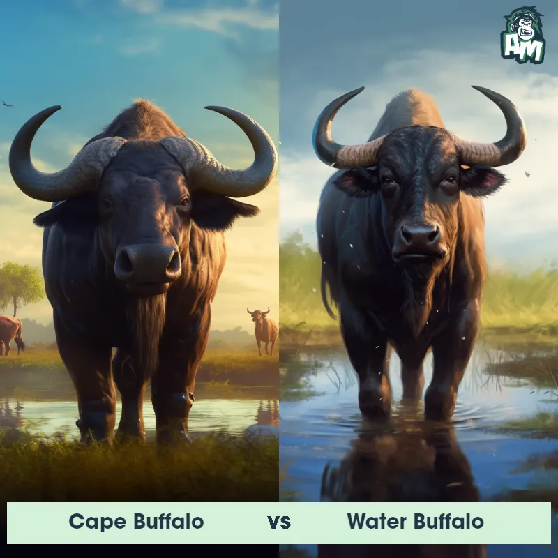 Cape Buffalo vs Water Buffalo - Animal Matchup Cape Buffalo vs Water Buffalo - Animal Matchup
