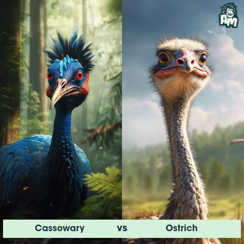 Cassowary vs Ostrich - Animal Matchup Cassowary vs Ostrich - Animal Matchup