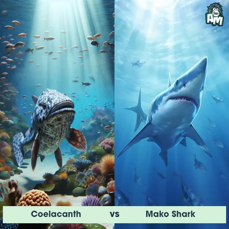 Coelacanth vs Mako Shark - Animal Matchup Coelacanth vs Mako Shark - Animal Matchup