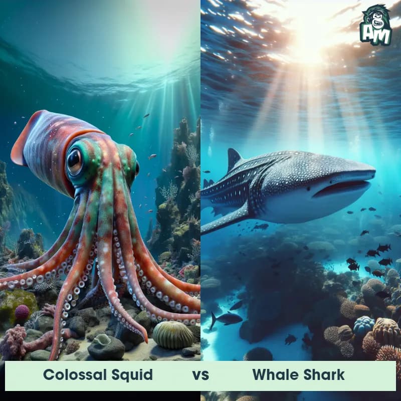 Colossal Squid vs Whale Shark - Animal Matchup Colossal Squid vs Whale Shark - Animal Matchup