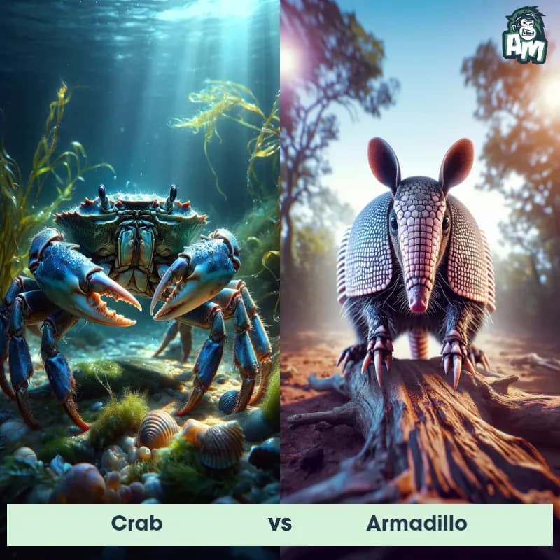 Crab vs Armadillo - Animal Matchup Crab vs Armadillo - Animal Matchup