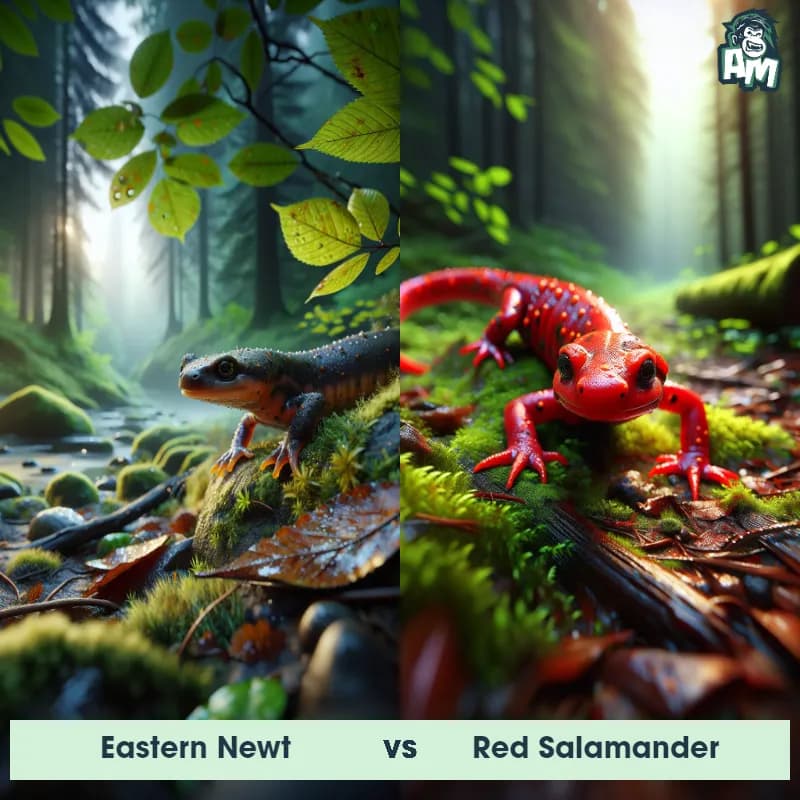 Eastern Newt vs Red Salamander - Animal Matchup Eastern Newt vs Red Salamander - Animal Matchup