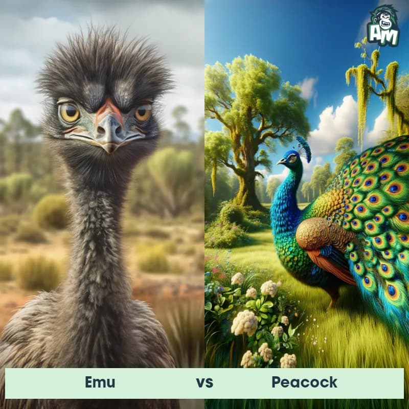 Emu vs Peacock - Animal Matchup Emu vs Peacock - Animal Matchup