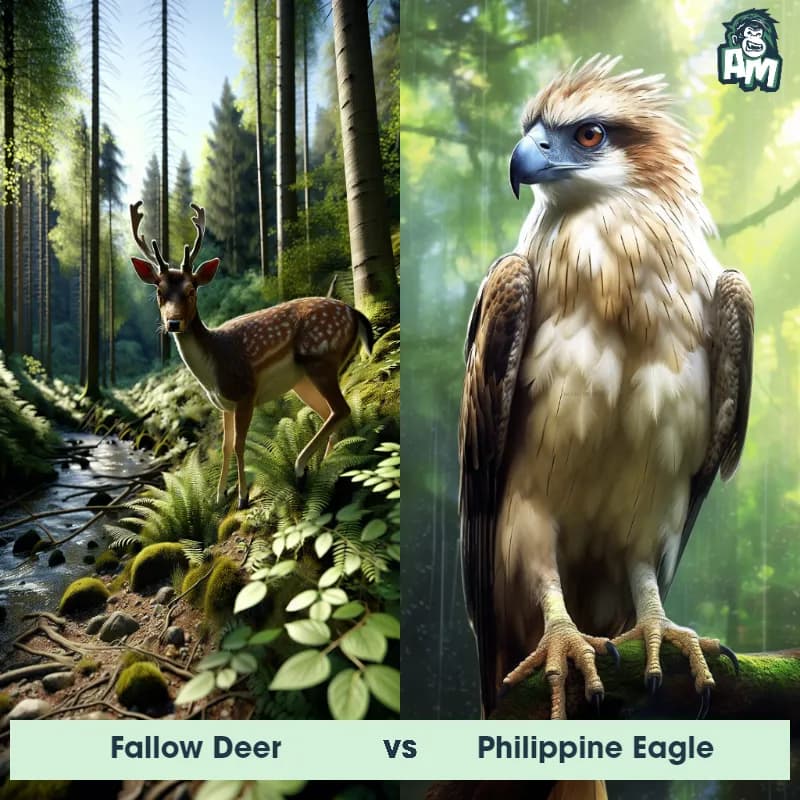 Fallow Deer vs Philippine Eagle - Animal Matchup Fallow Deer vs Philippine Eagle - Animal Matchup