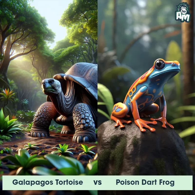 Galapagos Tortoise vs Poison Dart Frog - Animal Matchup Galapagos Tortoise vs Poison Dart Frog - Animal Matchup
