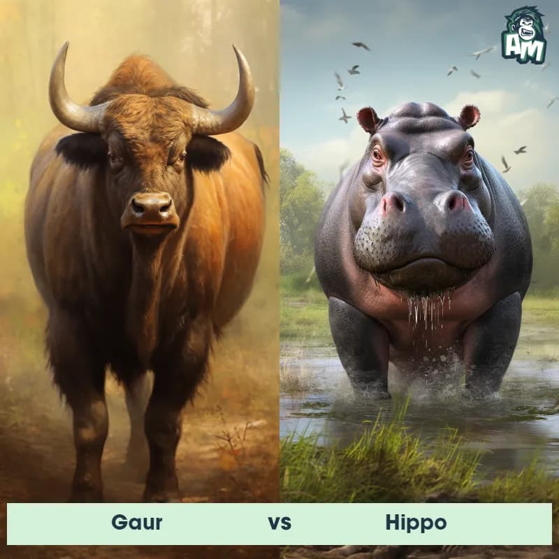 Gaur vs Hippo - Animal Matchup Gaur vs Hippo - Animal Matchup