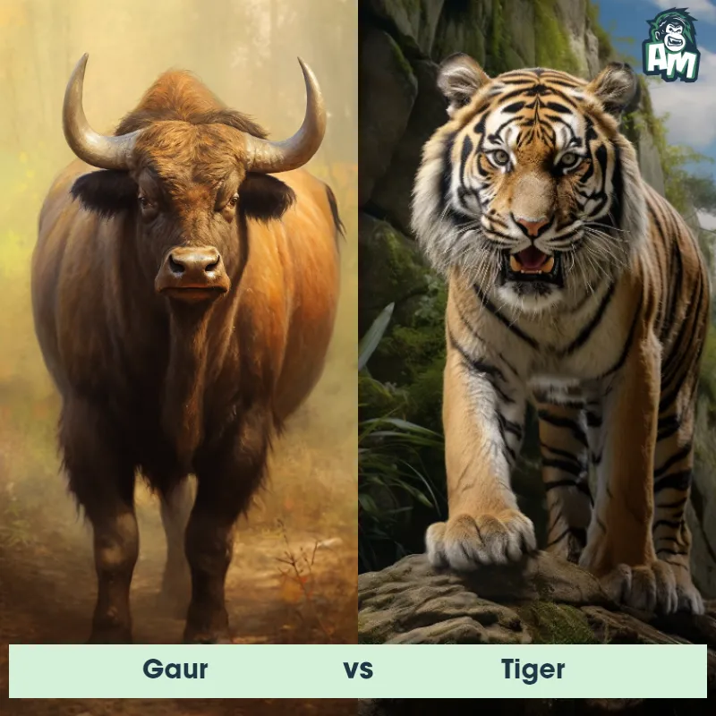 Gaur vs Tiger - Animal Matchup Gaur vs Tiger - Animal Matchup